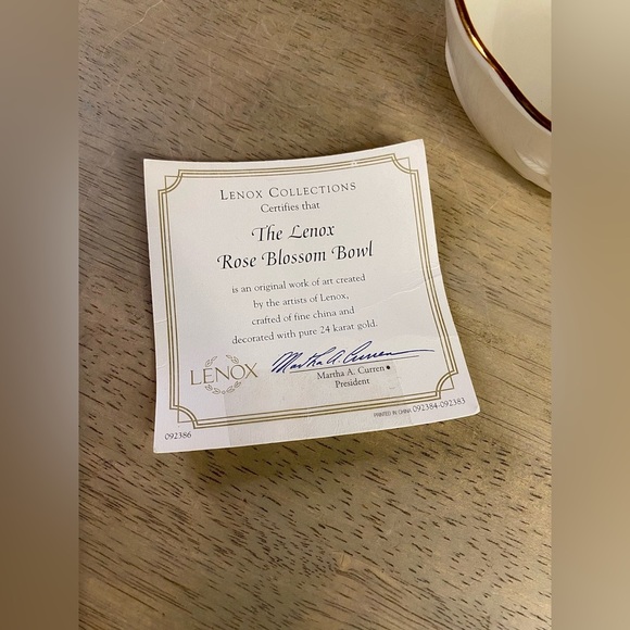 Vintage Lenox Rose Blossom Bowl Cream‎ Gold Trim Fine China Scalloped - Picture 10 of 11